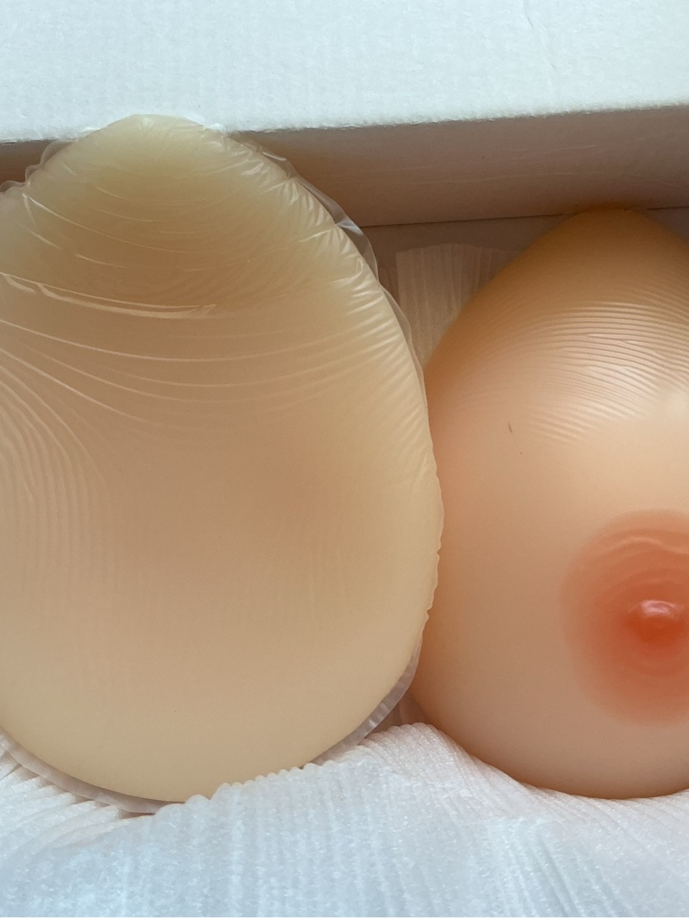 Post Mastectomy Bra Inserts - Nude with Pink Areola (Pair) - Picture 4 of 6